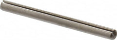 Made in USA - 3/32" Diam x 1-1/8" Long Slotted Spring Pin - Grade 420 Stainless Steel, Bright Finish - Americas Industrial Supply