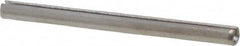 Made in USA - 3/32" Diam x 1-1/4" Long Slotted Spring Pin - Grade 420 Stainless Steel, Bright Finish - Americas Industrial Supply
