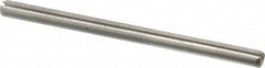 Made in USA - 3/32" Diam x 1-1/2" Long Slotted Spring Pin - Grade 420 Stainless Steel, Bright Finish - Americas Industrial Supply