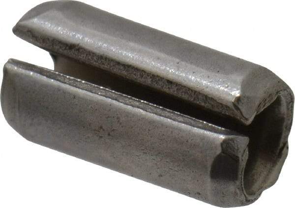Made in USA - 1/8" Diam x 1/4" Long Slotted Spring Pin - Grade 420 Stainless Steel, Bright Finish - Americas Industrial Supply