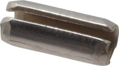 Made in USA - 1/8" Diam x 5/16" Long Slotted Spring Pin - Grade 420 Stainless Steel, Bright Finish - Americas Industrial Supply