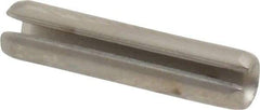 Made in USA - 1/8" Diam x 9/16" Long Slotted Spring Pin - Grade 420 Stainless Steel, Bright Finish - Americas Industrial Supply