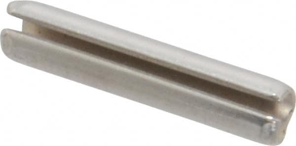 Made in USA - 1/8" Diam x 5/8" Long Slotted Spring Pin - Grade 420 Stainless Steel, Bright Finish - Americas Industrial Supply