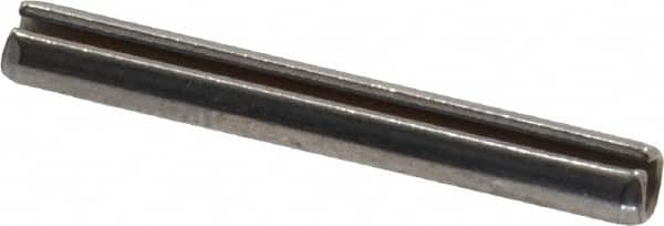 Made in USA - 1/8" Diam x 1" Long Slotted Spring Pin - Grade 420 Stainless Steel, Bright Finish - Americas Industrial Supply