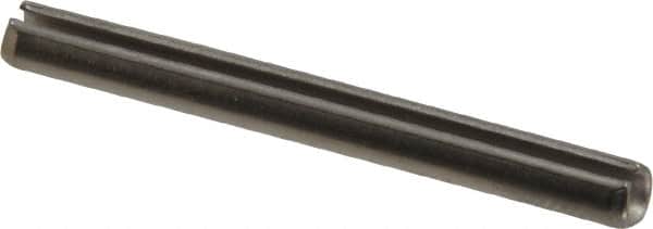 Made in USA - 1/8" Diam x 1-1/4" Long Slotted Spring Pin - Grade 420 Stainless Steel, Bright Finish - Americas Industrial Supply