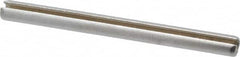 Made in USA - 1/8" Diam x 1-1/2" Long Slotted Spring Pin - Grade 420 Stainless Steel, Bright Finish - Americas Industrial Supply