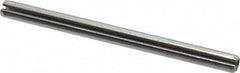 Made in USA - 1/8" Diam x 1-3/4" Long Slotted Spring Pin - Grade 420 Stainless Steel, Bright Finish - Americas Industrial Supply