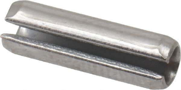 Made in USA - 5/32" Diam x 1/2" Long Slotted Spring Pin - Grade 420 Stainless Steel, Bright Finish - Americas Industrial Supply