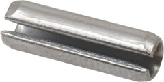 Made in USA - 5/32" Diam x 1/2" Long Slotted Spring Pin - Grade 420 Stainless Steel, Bright Finish - Americas Industrial Supply