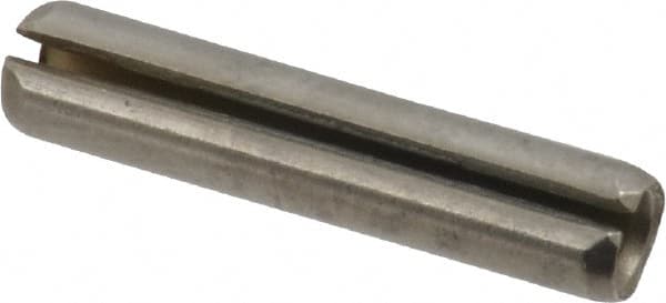 Made in USA - 5/32" Diam x 3/4" Long Slotted Spring Pin - Grade 420 Stainless Steel, Bright Finish - Americas Industrial Supply
