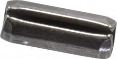 Made in USA - 3/16" Diam x 1/2" Long Slotted Spring Pin - Grade 420 Stainless Steel, Bright Finish - Americas Industrial Supply