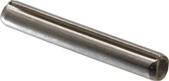 Made in USA - 3/16" Diam x 1-1/4" Long Slotted Spring Pin - Grade 420 Stainless Steel, Bright Finish - Americas Industrial Supply
