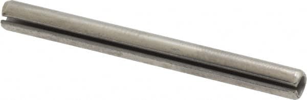 Made in USA - 3/16" Diam x 2" Long Slotted Spring Pin - Grade 420 Stainless Steel, Bright Finish - Americas Industrial Supply
