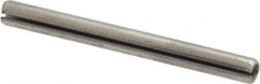 Made in USA - 3/16" Diam x 2" Long Slotted Spring Pin - Grade 420 Stainless Steel, Bright Finish - Americas Industrial Supply