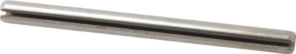 Made in USA - 3/16" Diam x 2-1/2" Long Slotted Spring Pin - Grade 420 Stainless Steel, Bright Finish - Americas Industrial Supply