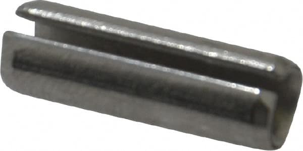 Made in USA - 1/4" Diam x 3/4" Long Slotted Spring Pin - Grade 420 Stainless Steel, Bright Finish - Americas Industrial Supply