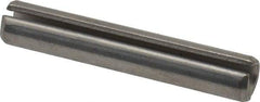 Made in USA - 1/4" Diam x 1-1/2" Long Slotted Spring Pin - Grade 420 Stainless Steel, Bright Finish - Americas Industrial Supply