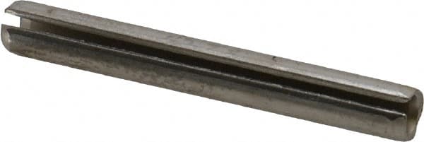 Made in USA - 1/4" Diam x 2" Long Slotted Spring Pin - Grade 420 Stainless Steel, Bright Finish - Americas Industrial Supply