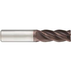 1/4x1/4x1/2x2-1/2 4Fl Carbide RF100 Diver End Mill-.062 Rad-Cylindrical Shank-nano-Si - Americas Industrial Supply