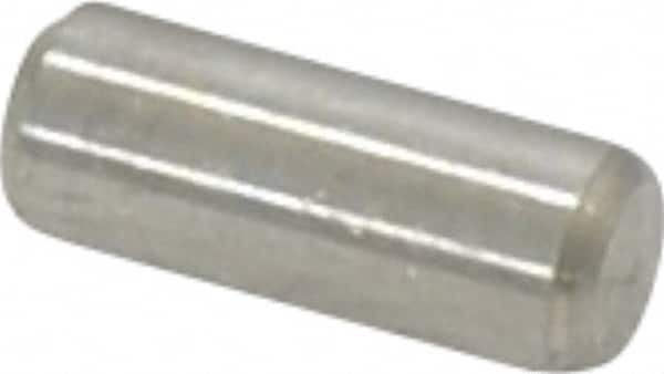 Value Collection - 3/16" Diam x 1/2" Pin Length 18-8 Stainless Steel Standard Dowel Pin - Bright Finish - Americas Industrial Supply