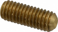 Value Collection - 3/8-16 UNC, 1" OAL, Cup Point Set Screw - Brass, 3/16" Key - Americas Industrial Supply