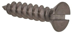 Value Collection - #6, 5/8" OAL, Slotted Drive, Flat Head Wood Screw - Stainless Steel, Grade 18-8 - Americas Industrial Supply
