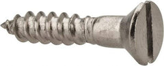Value Collection - #6, 3/4" OAL, Slotted Drive, Flat Head Wood Screw - Stainless Steel, Grade 18-8 - Americas Industrial Supply