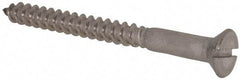Value Collection - #12, 2-1/2" OAL, Slotted Drive, Flat Head Wood Screw - Stainless Steel, Grade 18-8 - Americas Industrial Supply