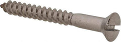 Value Collection - #8, 1-1/2" Length Under Head, Slotted Drive, Oval Head Wood Screw - Stainless Steel, Grade 18-8 - Americas Industrial Supply
