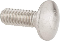 Value Collection - 1/4-20 UNC 3/4" Length Under Head, Standard Square Neck, Carriage Bolt - 18-8 Stainless Steel, Uncoated - Americas Industrial Supply