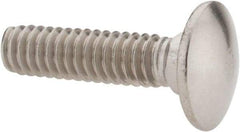 Value Collection - 1/4-20 UNC 1" Length Under Head, Standard Square Neck, Carriage Bolt - 18-8 Stainless Steel, Uncoated - Americas Industrial Supply