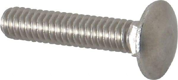 Value Collection - 1/4-20 UNC 1-1/4" Length Under Head, Standard Square Neck, Carriage Bolt - 18-8 Stainless Steel, Uncoated - Americas Industrial Supply