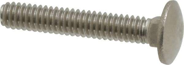 Value Collection - 1/4-20 UNC 1-1/2" Length Under Head, Standard Square Neck, Carriage Bolt - 18-8 Stainless Steel, Uncoated - Americas Industrial Supply