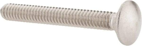 Value Collection - 1/4-20 UNC 2" Length Under Head, Standard Square Neck, Carriage Bolt - 18-8 Stainless Steel, Uncoated - Americas Industrial Supply