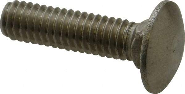 Value Collection - 5/16-18 UNC 1-1/4" Length Under Head, Standard Square Neck, Carriage Bolt - 18-8 Stainless Steel, Uncoated - Americas Industrial Supply