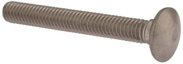 Value Collection - 5/16-18 UNC 2-1/2" Length Under Head, Standard Square Neck, Carriage Bolt - 18-8 Stainless Steel, Uncoated - Americas Industrial Supply