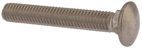 Value Collection - 3/8-16 UNC 2-1/2" Length Under Head, Standard Square Neck, Carriage Bolt - 18-8 Stainless Steel, Uncoated - Americas Industrial Supply