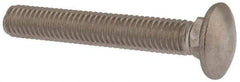 Value Collection - 3/8-16 UNC 2-1/2" Length Under Head, Standard Square Neck, Carriage Bolt - 18-8 Stainless Steel, Uncoated - Americas Industrial Supply