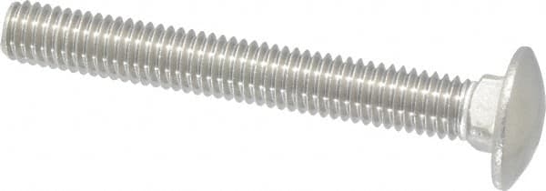 Value Collection - 3/8-16 UNC 3" Length Under Head, Standard Square Neck, Carriage Bolt - 18-8 Stainless Steel, Uncoated - Americas Industrial Supply