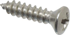 Value Collection - #4 Oval Head Phillips Sheet Metal Screw - Stainless Steel, 1/2" OAL, Grade 18-8 - Americas Industrial Supply
