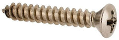Value Collection - #4 Oval Head Phillips Sheet Metal Screw - Stainless Steel, 3/4" OAL, Grade 18-8 - Americas Industrial Supply