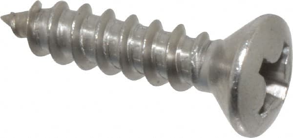 Value Collection - #6 Oval Head Phillips Sheet Metal Screw - Stainless Steel, 5/8" OAL, Grade 18-8 - Americas Industrial Supply