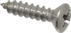 Value Collection - #6 Oval Head Phillips Sheet Metal Screw - Stainless Steel, 5/8" OAL, Grade 18-8 - Americas Industrial Supply