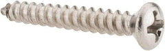 Value Collection - #6 Oval Head Phillips Sheet Metal Screw - Stainless Steel, 1" OAL, Grade 18-8 - Americas Industrial Supply