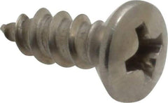 Value Collection - #8 Oval Head Phillips Sheet Metal Screw - Stainless Steel, 1/2" OAL, Grade 18-8 - Americas Industrial Supply