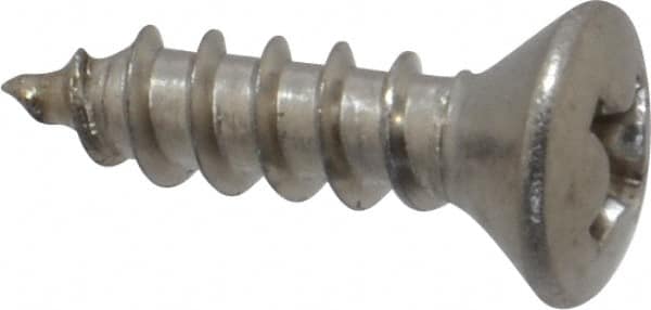 Value Collection - #8 Oval Head Phillips Sheet Metal Screw - Stainless Steel, 5/8" OAL, Grade 18-8 - Americas Industrial Supply