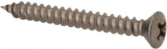 Value Collection - #8 Oval Head Phillips Sheet Metal Screw - Stainless Steel, 1-1/2" OAL, Grade 18-8 - Americas Industrial Supply