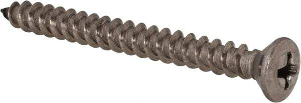 Value Collection - #10 Oval Head Phillips Sheet Metal Screw - Stainless Steel, 2" OAL, Grade 18-8 - Americas Industrial Supply