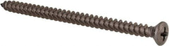 Value Collection - #10 Oval Head Phillips Sheet Metal Screw - Stainless Steel, 3" OAL, Grade 18-8 - Americas Industrial Supply