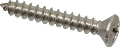 Value Collection - #12 Oval Head Phillips Sheet Metal Screw - Stainless Steel, 1-1/2" OAL, Grade 18-8 - Americas Industrial Supply